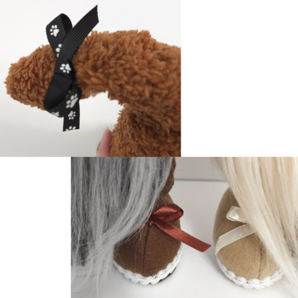 Dog Gnome Brown & Beige Plush Table Decor (Set of 2) - Picture 5 of 6